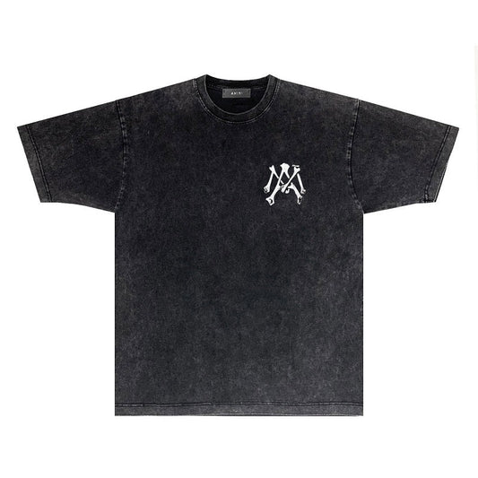 CASA-AMIRI 2025 New High Quality Cotton Flower Logo T-Shirt D024