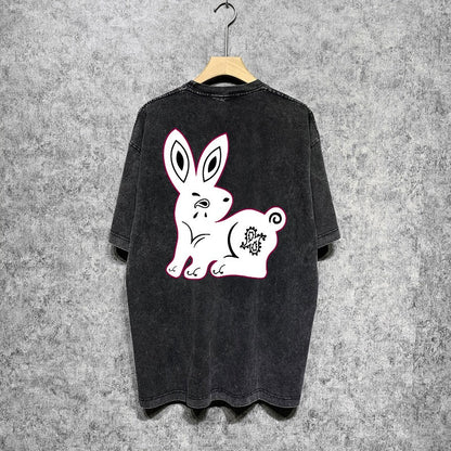 CASA-AMIRI 2025 New High Quality Cotton Flower Logo T-Shirt D079