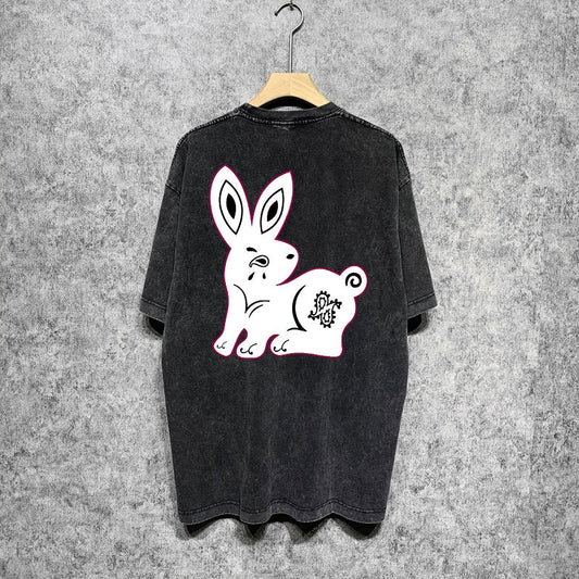 CASA-AMIRI 2025 New High Quality Cotton Flower Logo T-Shirt D079