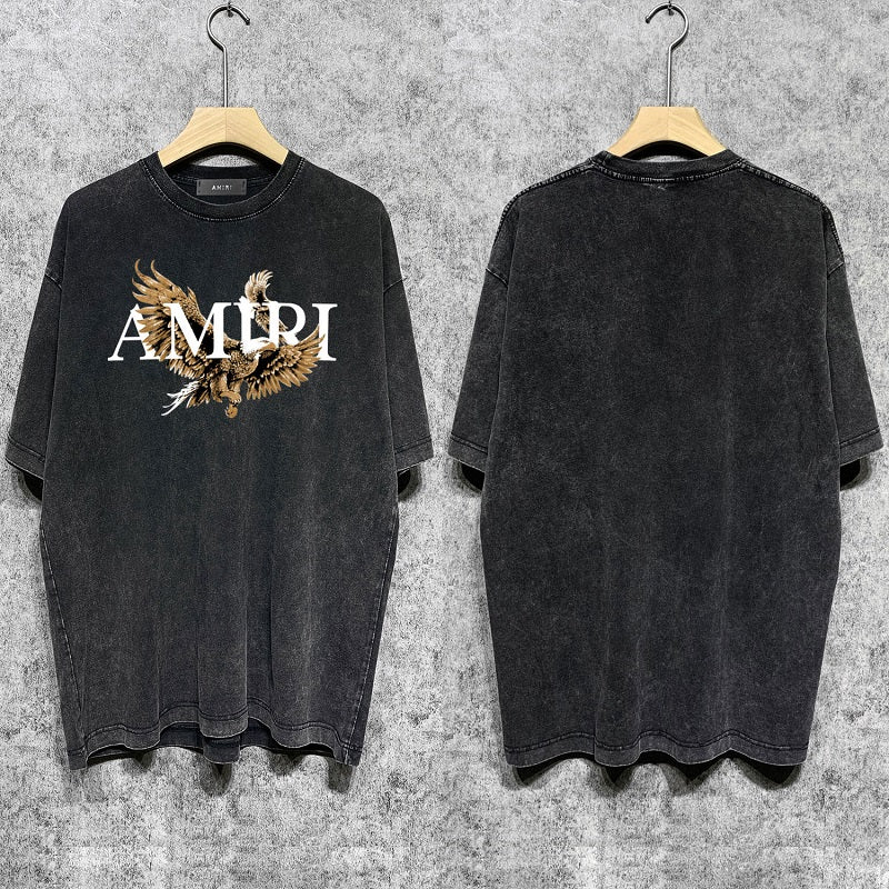 CASA-AMIRI 2025 New High Quality Cotton Flower Logo T-Shirt D035