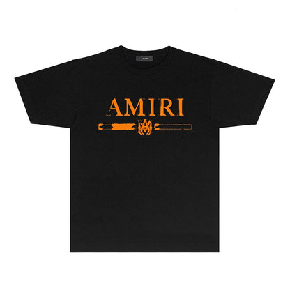 CASA-AMIRI 2025 New High Quality Cotton Flower Logo T-Shirt 081