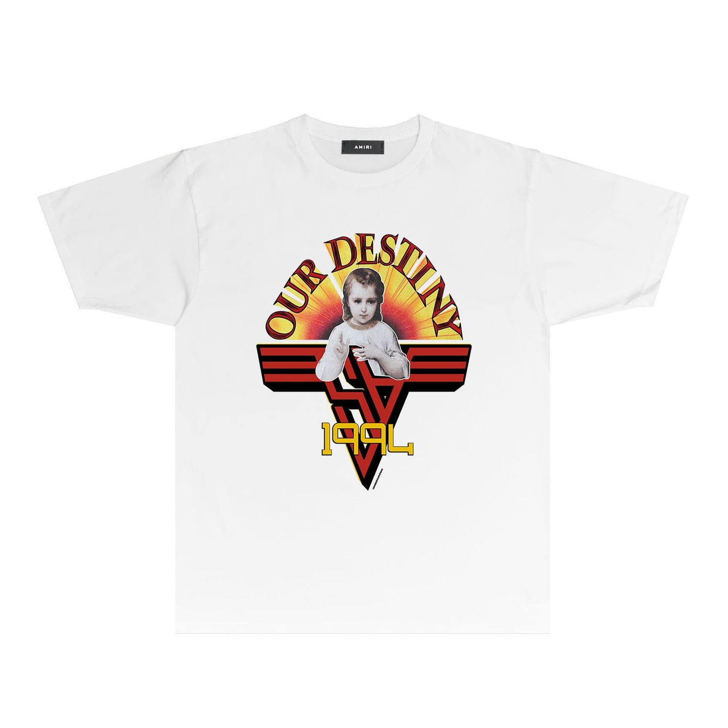 CASA-AMIRI 2025 New High Quality Cotton Flower Logo T-Shirt