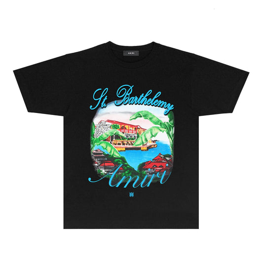 CASA-AMIRI 2025 New High Quality Cotton Flower Logo T-Shirt