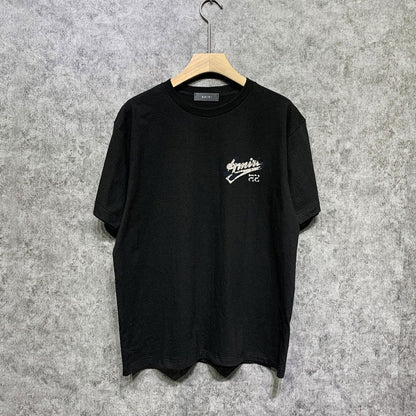 CASA-AMIRI 2025 New High Quality Cotton Flower Logo T-Shirt 082