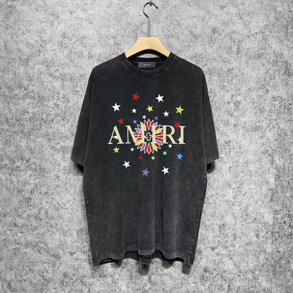 CASA-AMIRI 2025 New High Quality Cotton Flower Logo T-Shirt D4