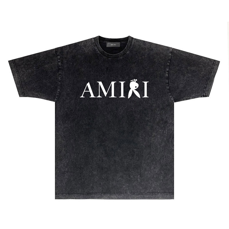 CASA-AMIRI 2025 New High Quality Cotton Flower Logo T-Shirt D028