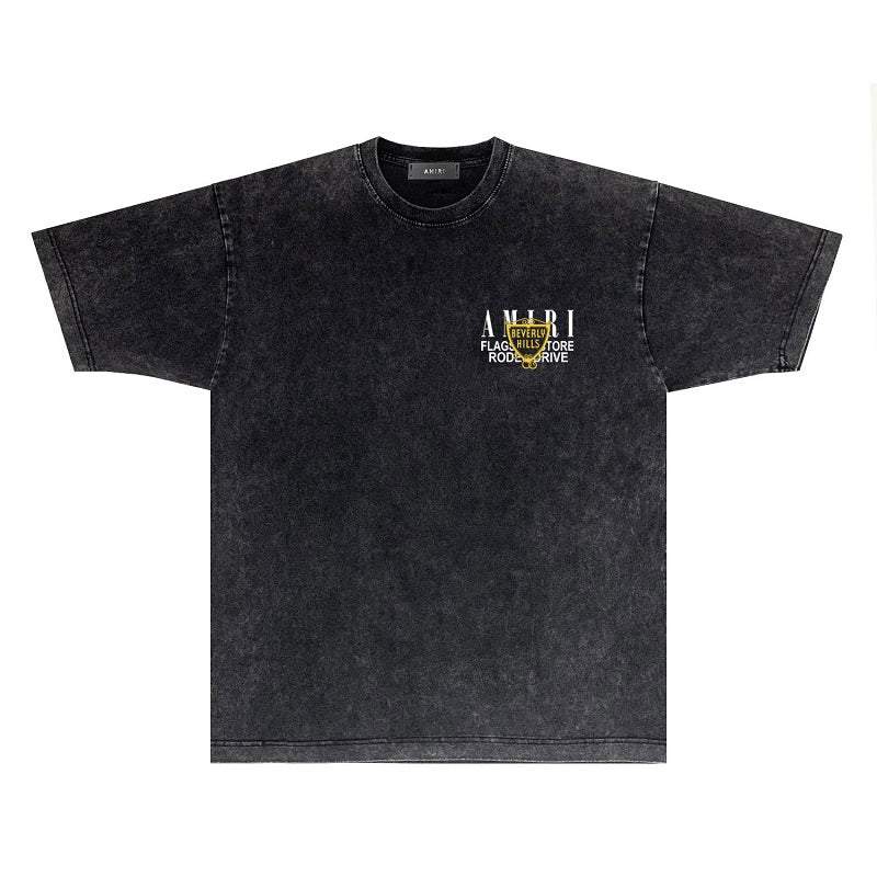 CASA-AMIRI 2025 New High Quality Cotton Flower Logo T-Shirt D001