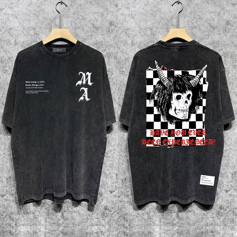 CASA-AMIRI 2025 New High Quality Cotton Flower Logo T-Shirt D072