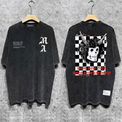 CASA-AMIRI 2025 New High Quality Cotton Flower Logo T-Shirt D072