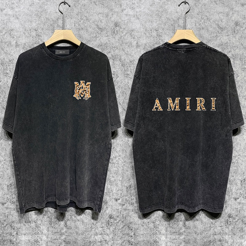 CASA-AMIRI 2025 New High Quality Cotton Flower Logo T-Shirt D043