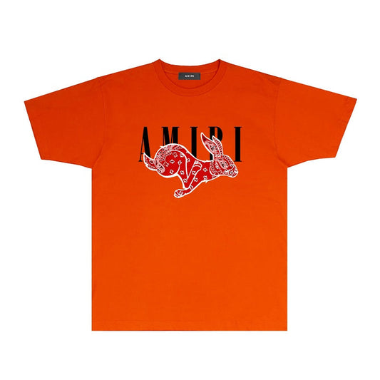 CASA-AMIRI 2025 New High Quality Cotton Flower Logo T-Shirt 076