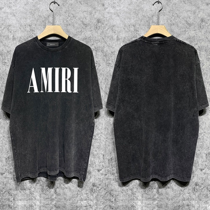 CASA-AMIRI 2025 New High Quality Cotton Flower Logo T-Shirt D078