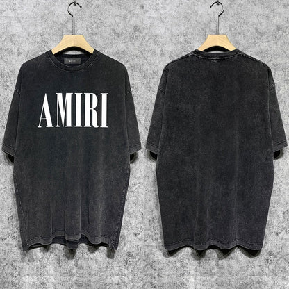 CASA-AMIRI 2025 New High Quality Cotton Flower Logo T-Shirt D078