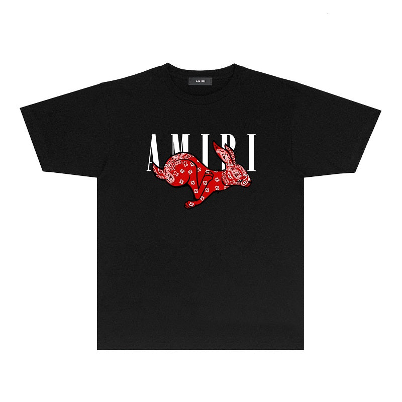 CASA-AMIRI 2025 New High Quality Cotton Flower Logo T-Shirt 076