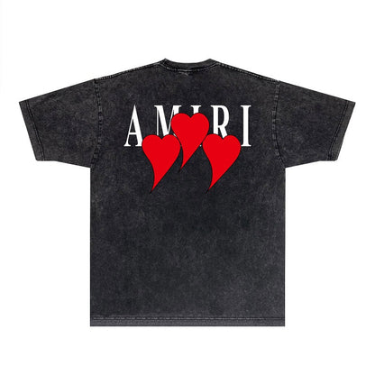 CASA-AMIRI 2025 New High Quality Cotton Flower Logo T-Shirt D004