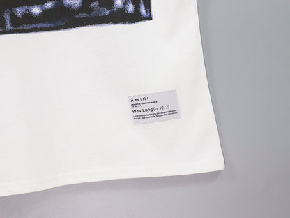 CASA-AMIRI 2025 New High Quality Cotton Flower Logo T-Shirt
