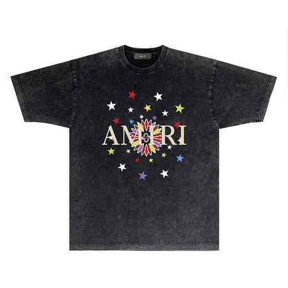 CASA-AMIRI 2025 New High Quality Cotton Flower Logo T-Shirt D4