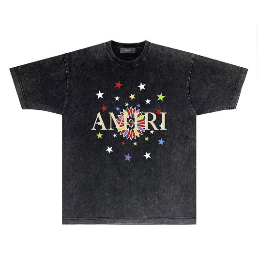 CASA-AMIRI 2025 New High Quality Cotton Flower Logo T-Shirt D4