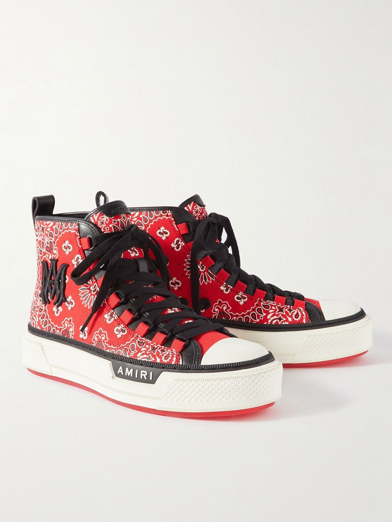 CASA-AMIRI  2025 new products cotton LOGO embroidered contrast color canvas shoes