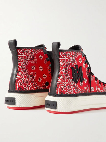CASA-AMIRI  2025 new products cotton LOGO embroidered contrast color canvas shoes