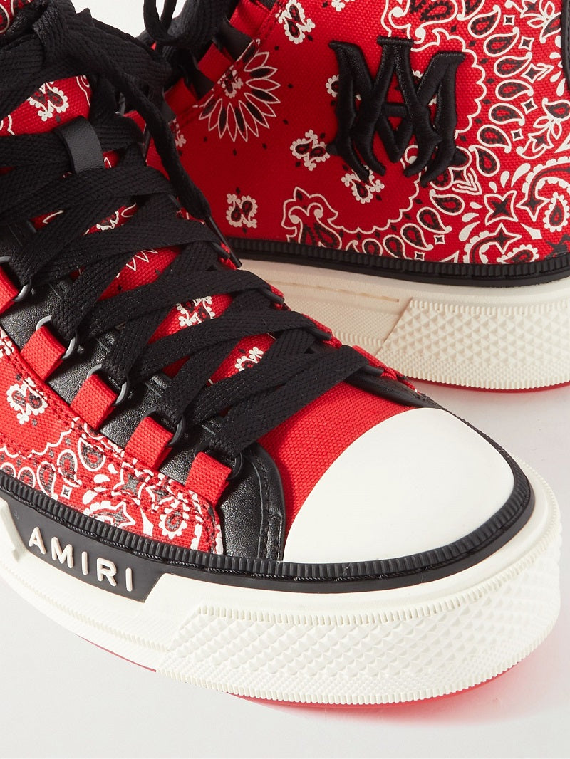 CASA-AMIRI  2025 new products cotton LOGO embroidered contrast color canvas shoes